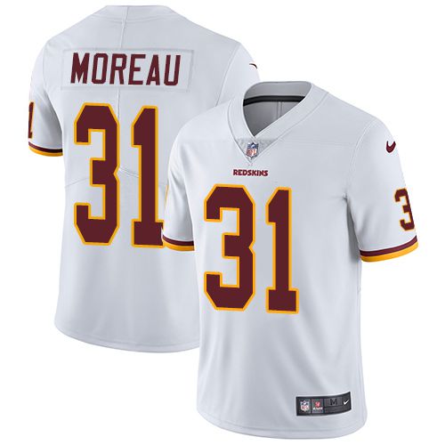 Men Washington Redskins 31 Fabian Moreau Nike White Vapor Limited NFL Jersey